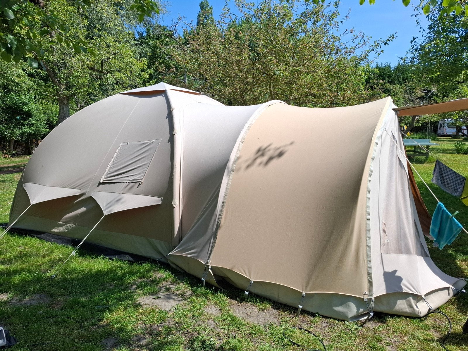 Karsten tent 350 met luifels compleet in goede staat, Caravans en Kamperen, Tenten, Ophalen, Gebruikt