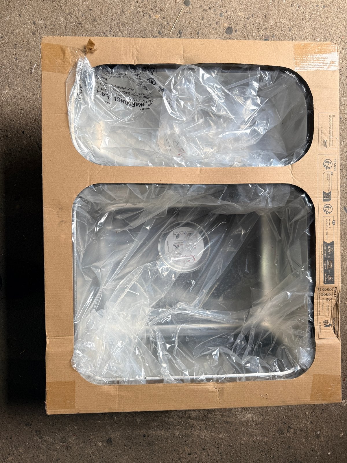 Hagelnieuwe IKEA HILLSJÖN 1,5 RVS spoelbak 58x46 cm, Huis en Inrichting, Ophalen, Overige typen, IKEA, Metaal
