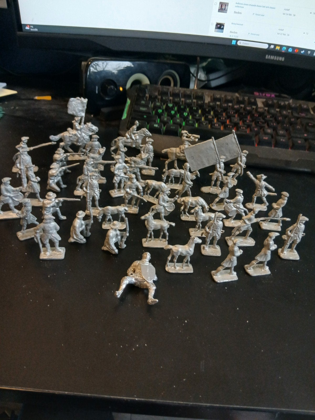 Loden soldaatjes / tinnen figuren - set van 30+ stuks, Verzamelen, Poppetjes en Figuurtjes, Ophalen of Verzenden, Gebruikt