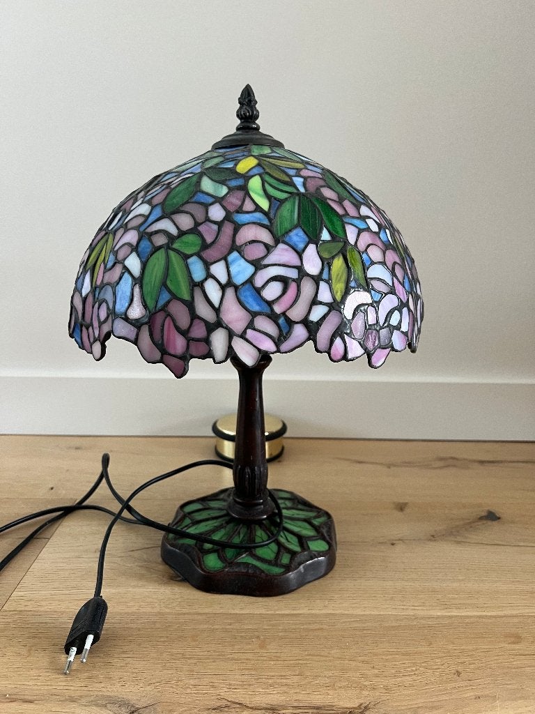 Tiffany Lamp, Ophalen, Vintage, Meerkleurig, Zo goed als nieuw