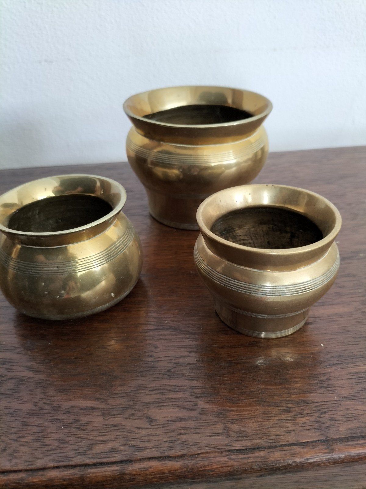 6 messing vaasjes en potjes, Ophalen