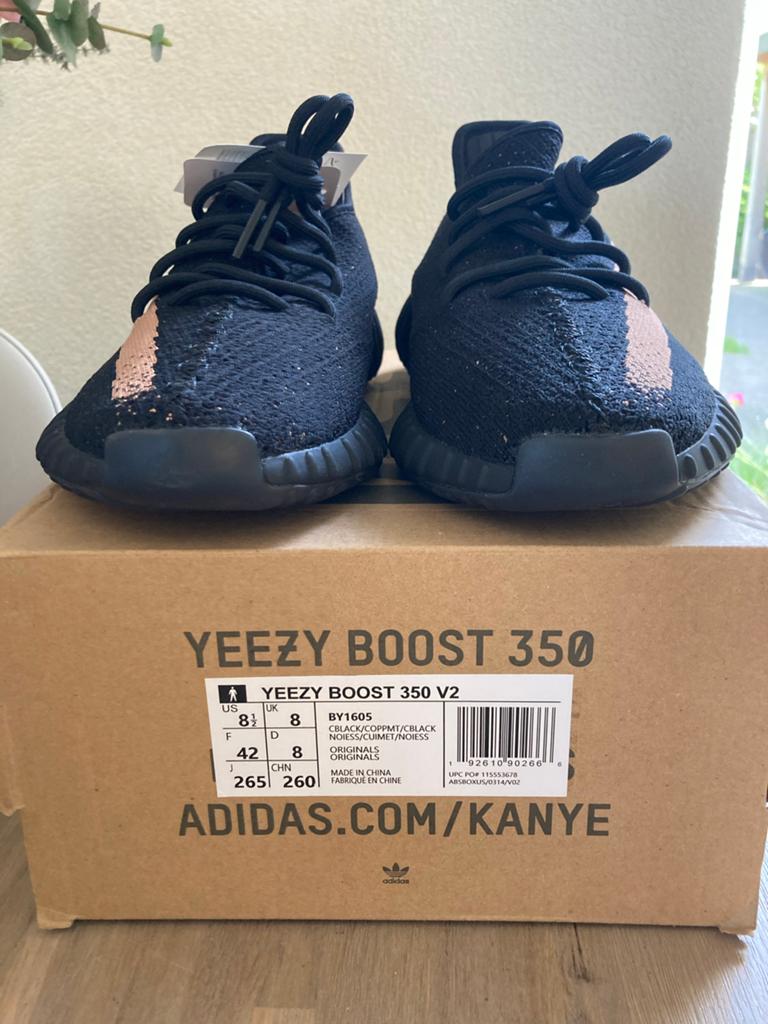 Adidas Yeezy Boost 350 V2 BY1605 Core Black Copper, Kleding | Heren, Schoenen, Ophalen of Verzenden, Nieuw, Zwart, Sneakers of Gympen