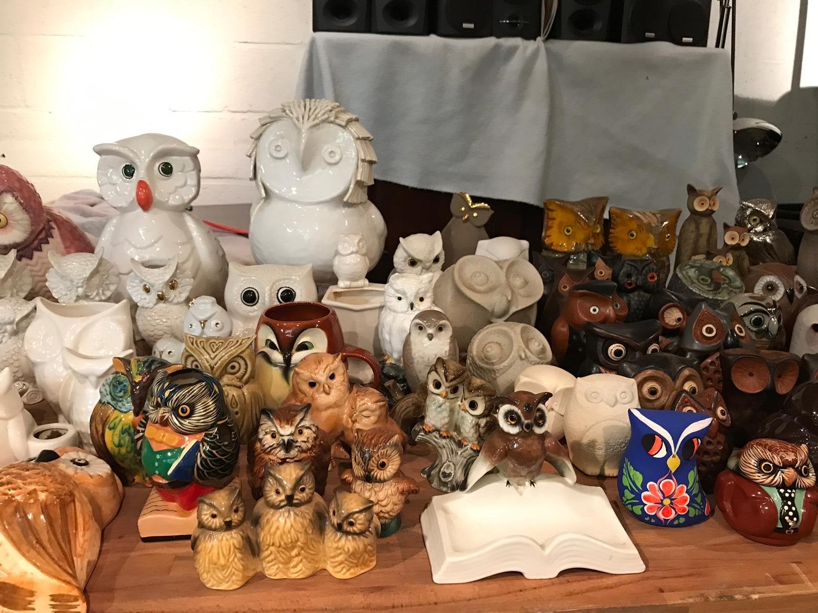 Grote collectie uilen beeldjes en decoratie, Ophalen, Gebruikt, Overige soorten, Beeldje of Figuurtje