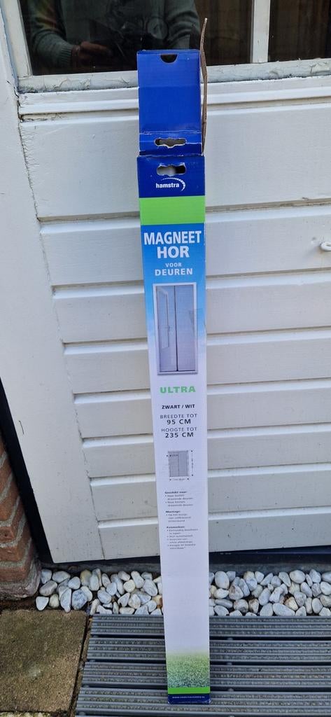 Hamstra Magneet Hordeur Zwart/Wit - Nieuw in doos, Doe-het-zelf en Verbouw, Ophalen, Nieuw, Hordeur, 200 tot 215 cm