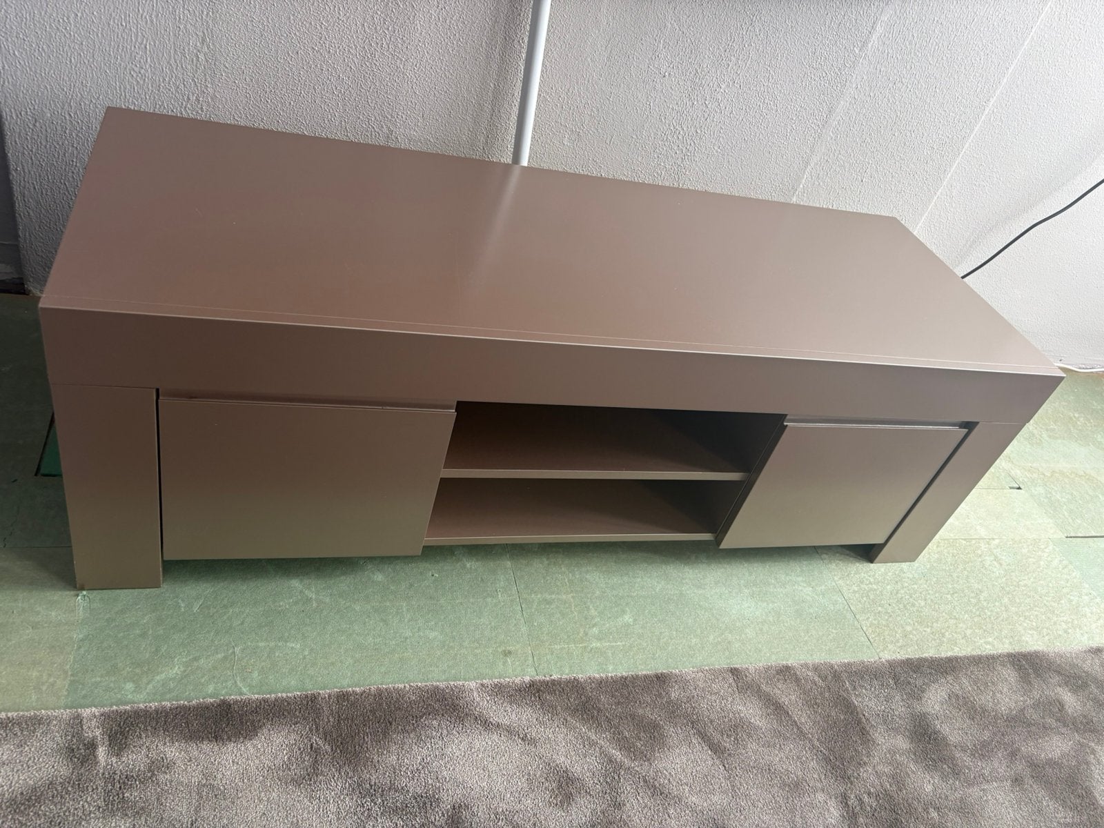 Televisie kast en salontafel, Ophalen, Gebruikt, 100 tot 150 cm, Grenenhout