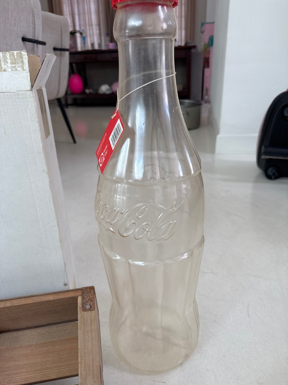 Houten Coca-Cola display met zeldzaam jaren '80 flesje, Ophalen of Verzenden, Nieuw, Overige typen