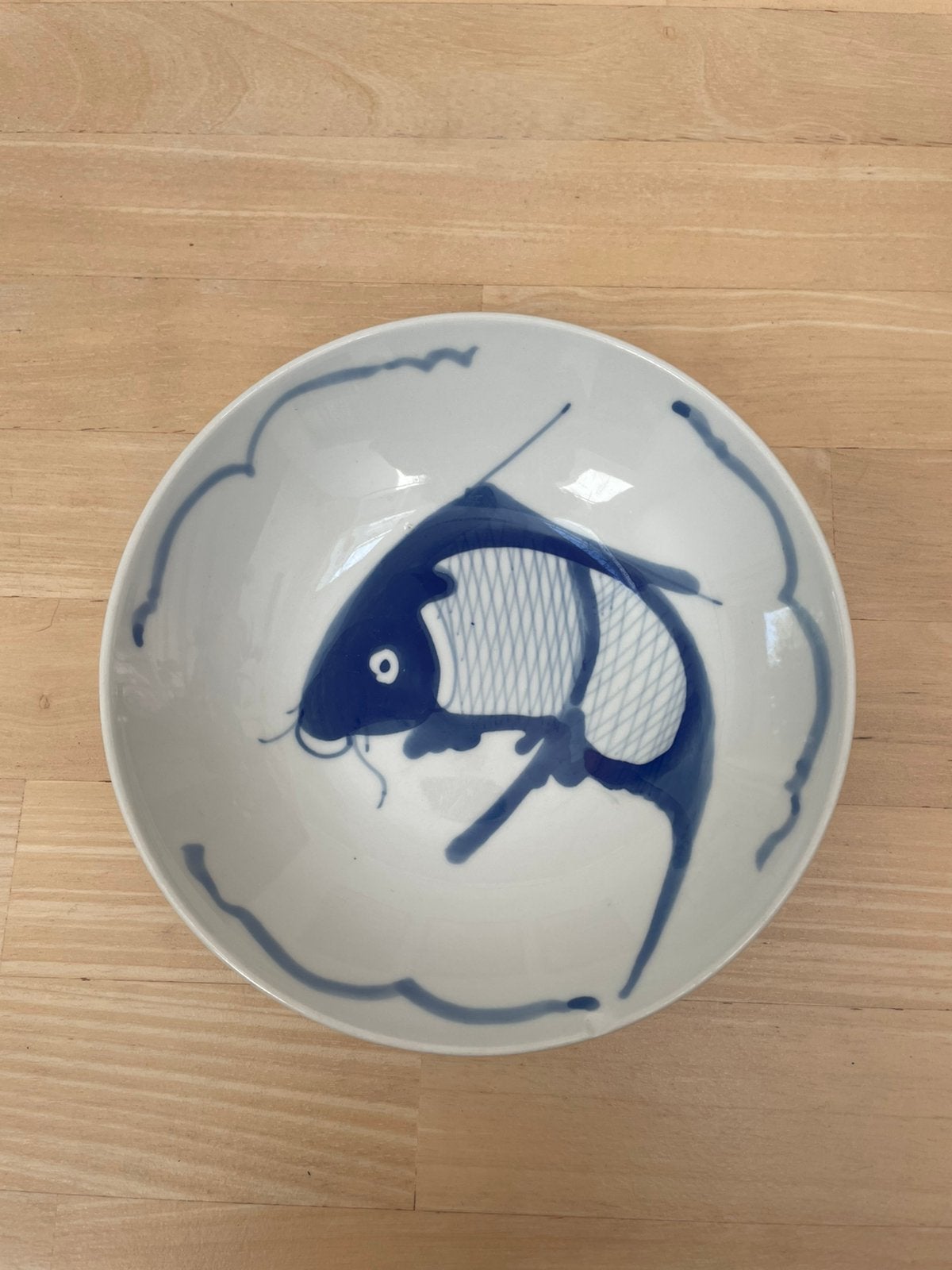 Vintage chinees porseleinen schaaltje koi karper vis, Ophalen of Verzenden