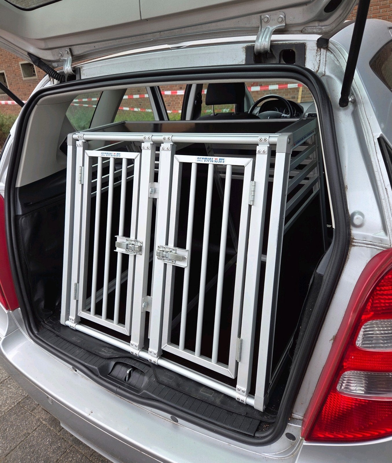 H67xB80xD72cm, Schmidt Dubbele Hondenbench, Box, Audi Q5, Ophalen