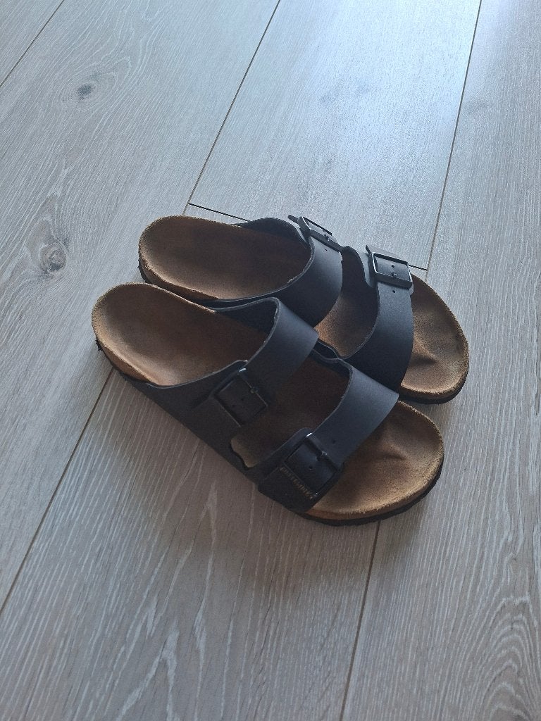 Birkenstock Arizona sandalen zwart - Maat 44, Zwart, Zo goed als nieuw, Birkenstock, Ophalen