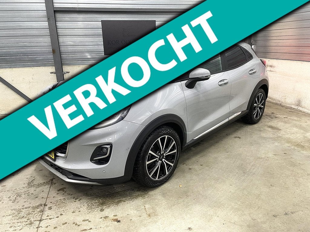 Ford Puma 1.0 EcoBoost Hybrid Titanium full option 1ste eige, Voorwielaandrijving, Origineel Nederlands, Bedrijf, Grijs