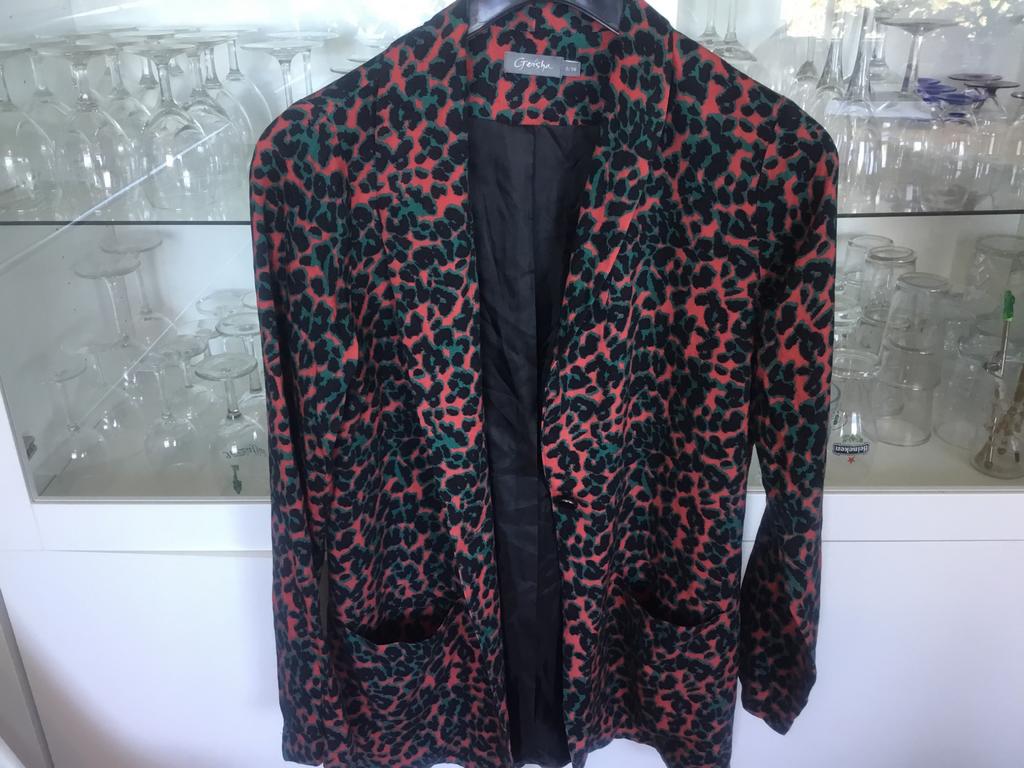 Geisha blazer met dierenprint, Ophalen of Verzenden, Zo goed als nieuw, Maat 36 (S), Overige kleuren
