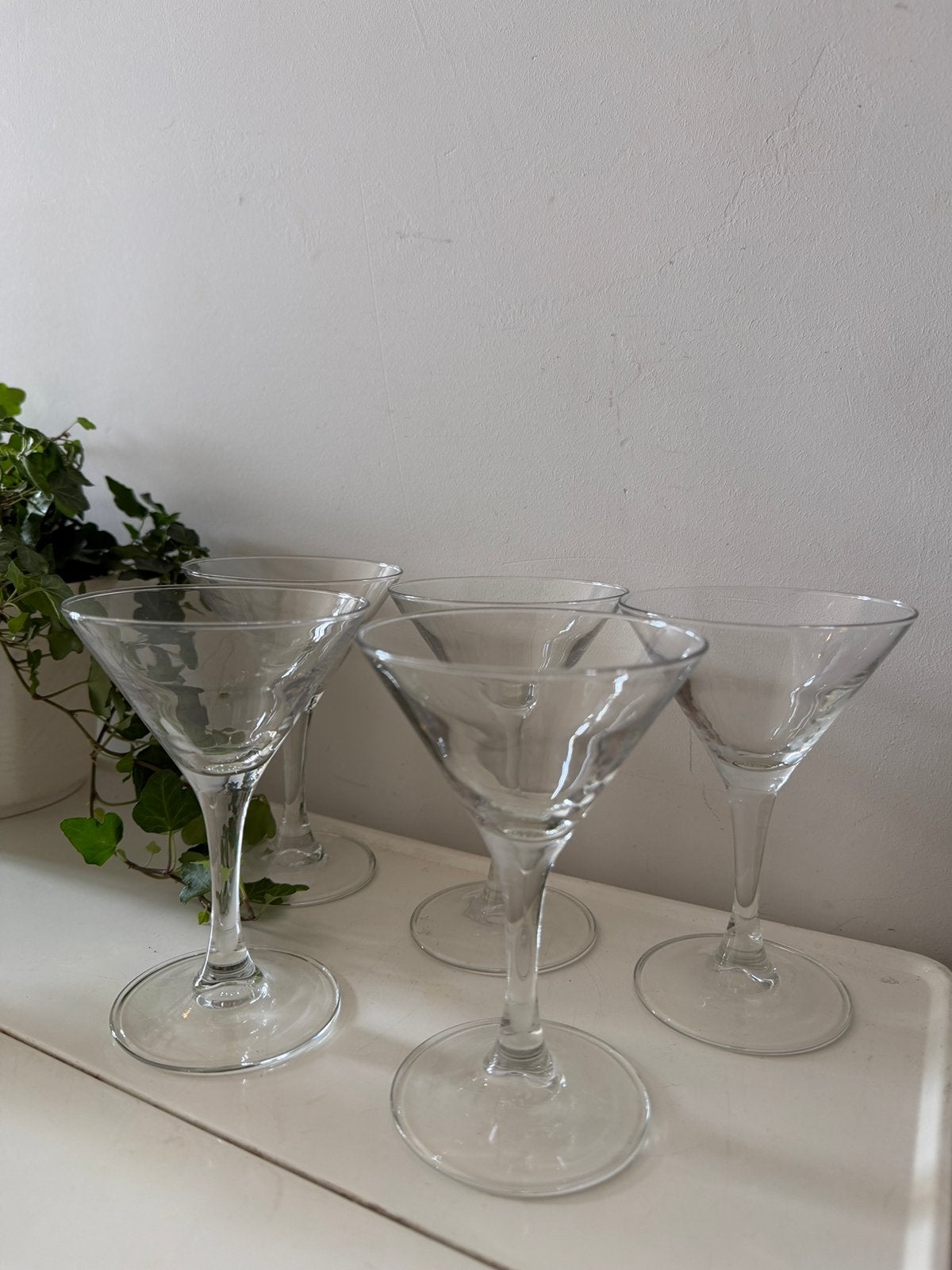 Set van 5 vintage luminarc martini glazen, Antiek en Kunst, Ophalen of Verzenden