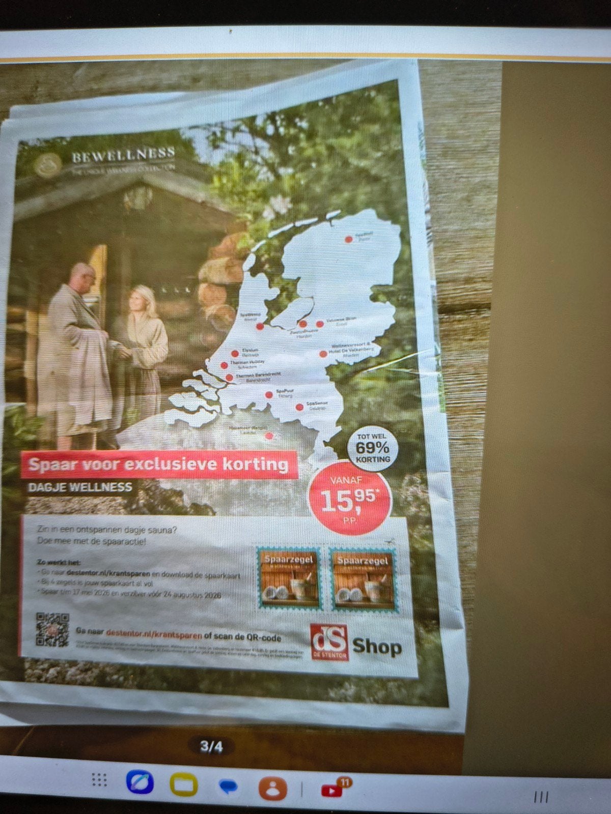 Kortingszegels Wellness voor 4 personen., Drie personen of meer, Kortingsbon, Spa of Sauna