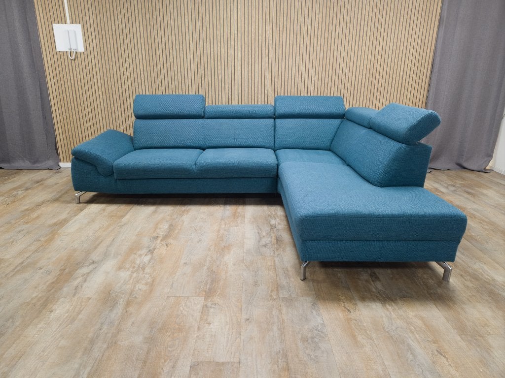 Zeer Mooie TORQUISE Hoekbank van MONTEL MODENA