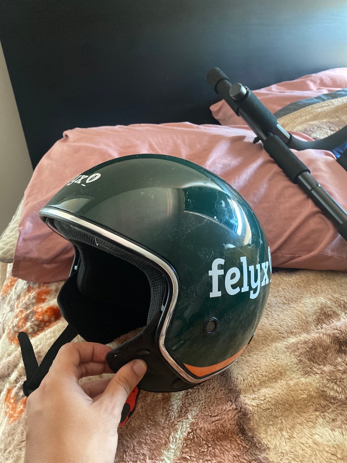 Felyx scooterhelm - Groen, Maat L, Ophalen of Verzenden, Gebruikt, Large