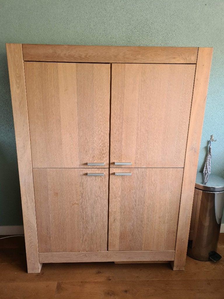 Massief eikenhouten servieskast, dressoir & tv meubel, Huis en Inrichting, Ophalen, Eikenhout, Minder dan 150 cm, 150 tot 200 cm