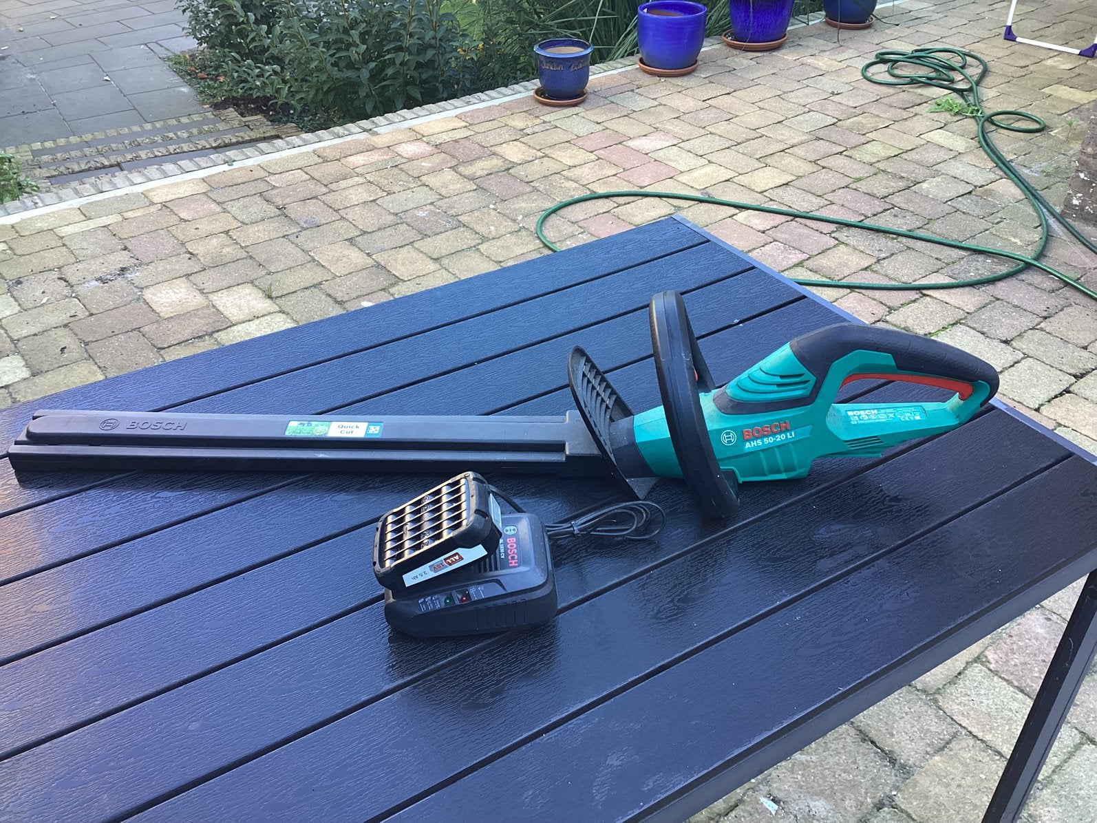 Bosch AHS 50-20 LI accu heggenschaar 18V incl. accu/lader, Tuin en Terras, Ophalen, Zo goed als nieuw, Accu