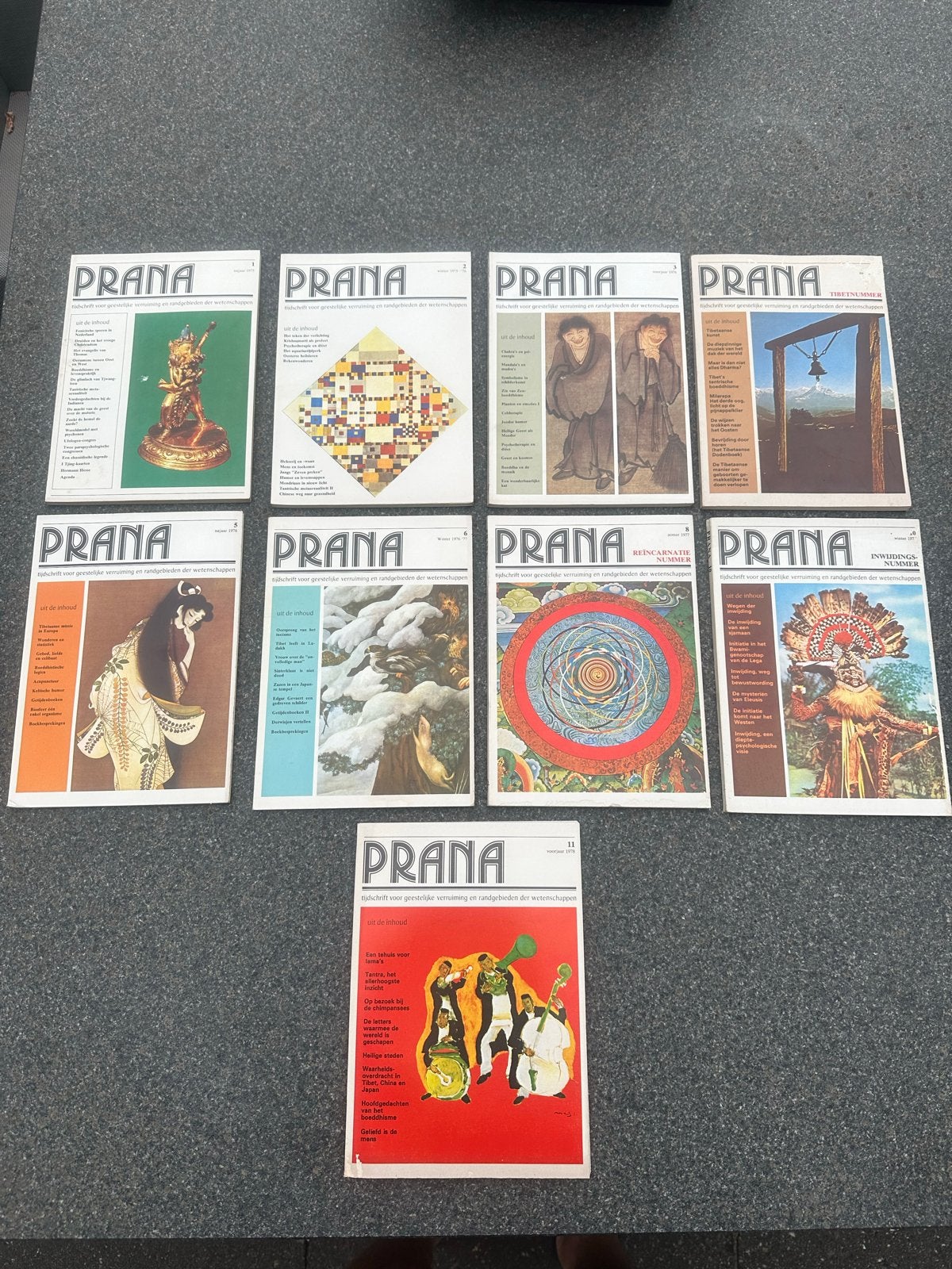 Prana Tijdschrift: Verzameling van 9 nummers (1975-1978), Boeken, Tijdschriften en Kranten, Ophalen of Verzenden, Gelezen, Overige typen