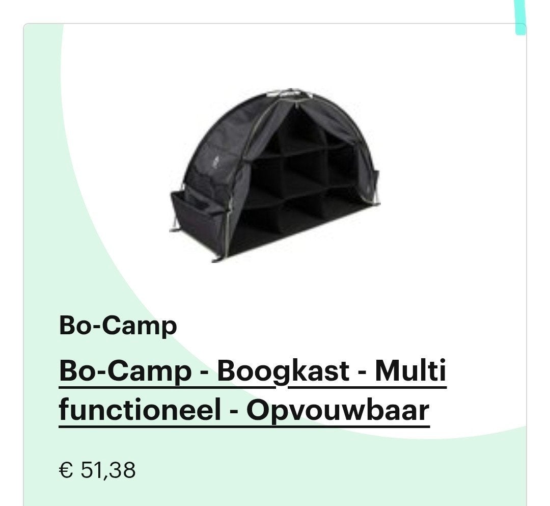 Bo-Camp Boogkast - Multifunctioneel & Opvouwbaar, Ophalen of Verzenden, Nieuw