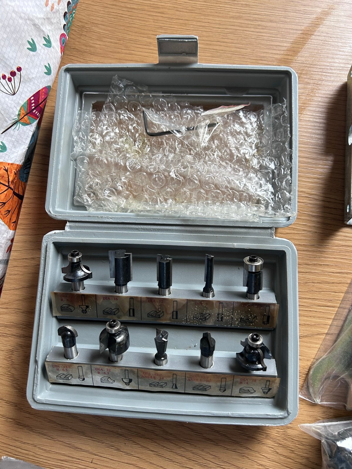 Top Craft Bovenfrees TBF-1050N 1050W met 10 freesbits, Ophalen of Verzenden, Gebruikt, Elektrisch, Bovenfrees