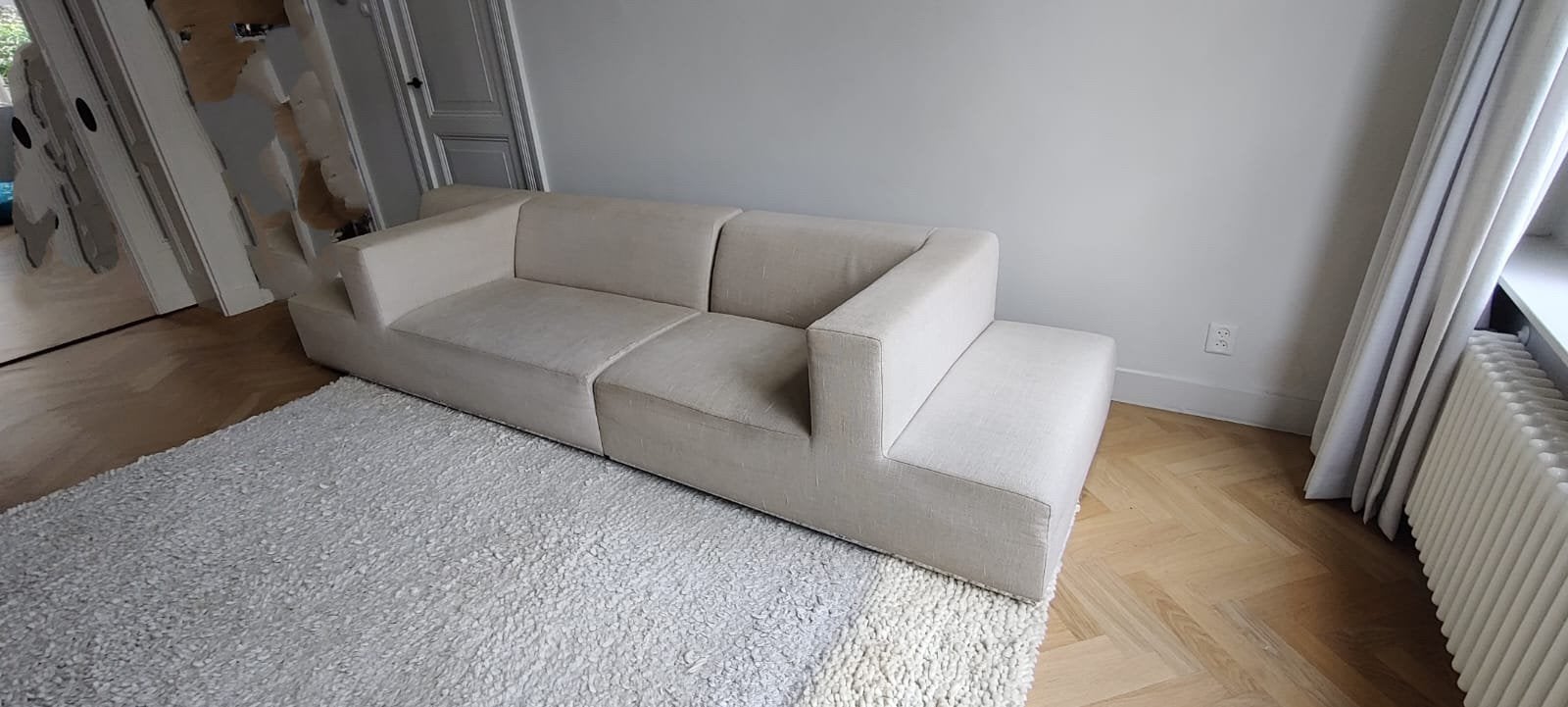 Bank Rambla merk Sur&plus, crèmekleurig, Ophalen, Zo goed als nieuw, Stof