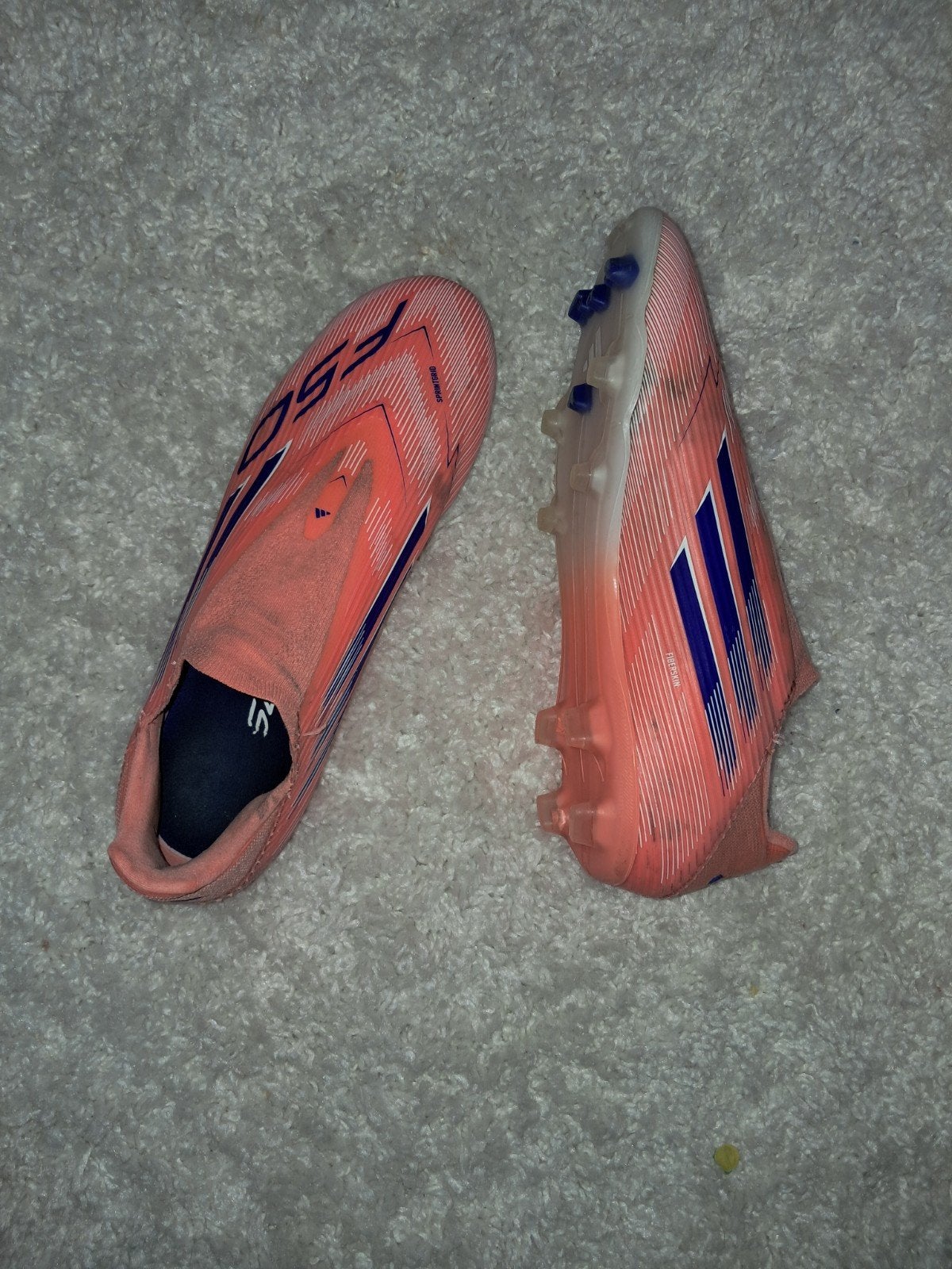 Adidas F50 voetbalschoenen maat 42 oranje, Ophalen of Verzenden, Adidas, Voetbal, Gedragen