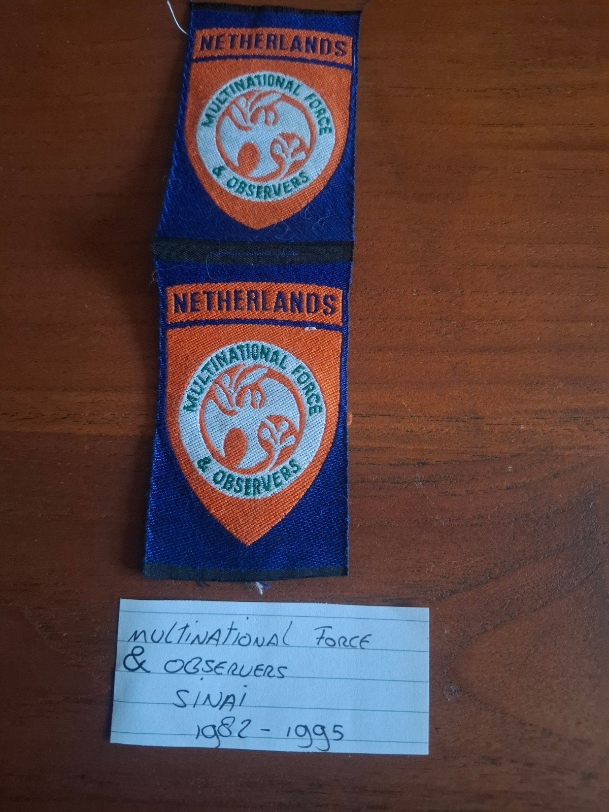 Multinational Force & Observers Sinai Embleem, Ophalen of Verzenden, Landmacht, Nederland, Embleem of Badge