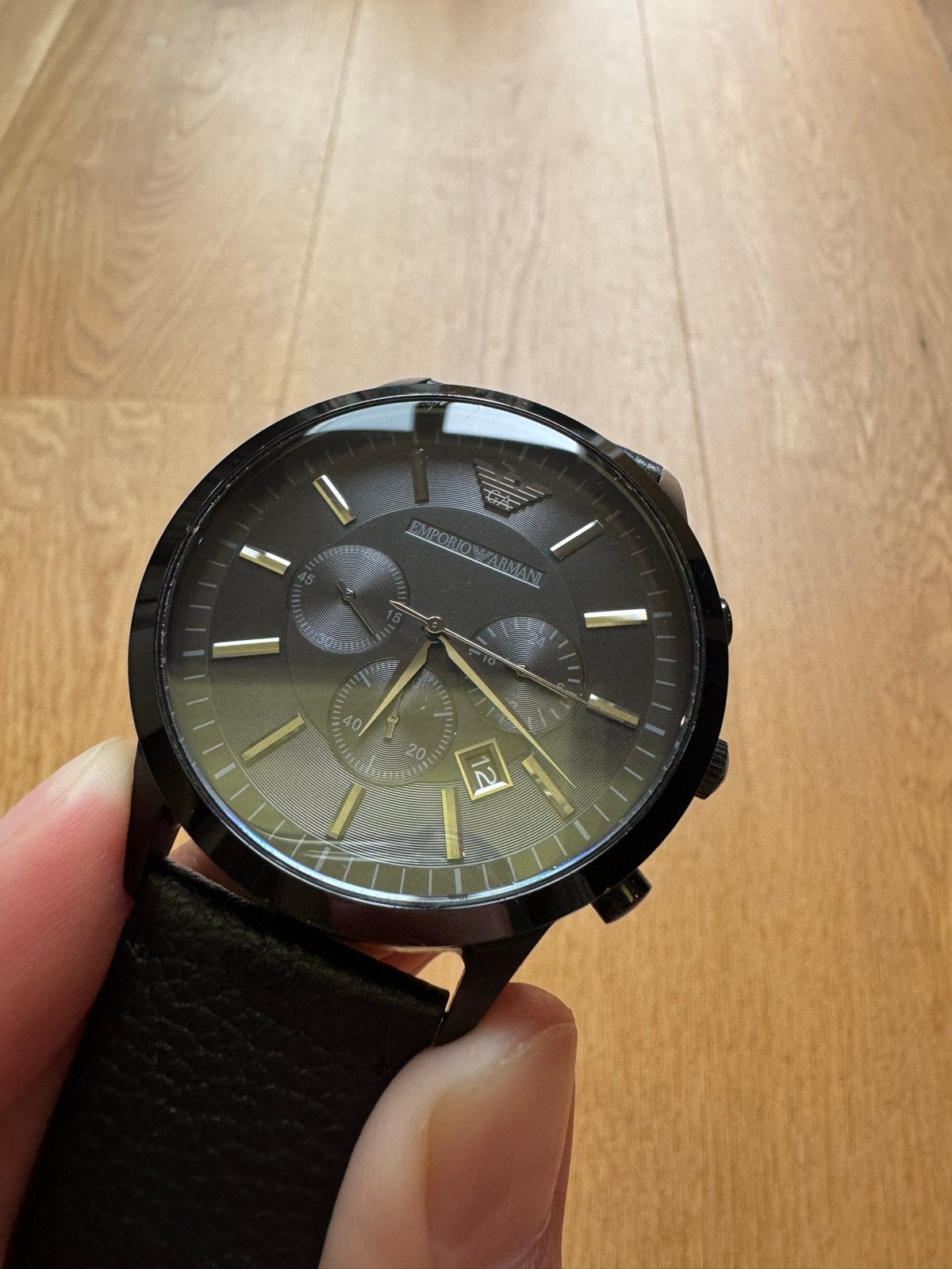 Emporio Armani AR2461 Chronograph Herenhorloge Zwart, Sieraden, Tassen en Uiterlijk, Horloges | Heren, Overige merken, Staal, Polshorloge