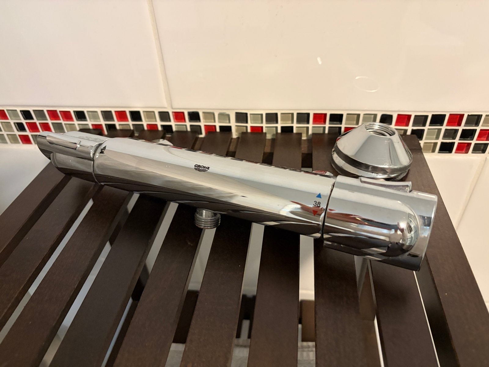Grohe douche thermostaatkraan 15 cm, Doe-het-zelf en Verbouw, Ophalen of Verzenden, Gebruikt, Chroom, Kraan