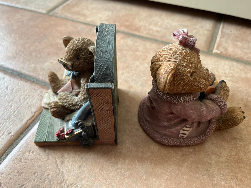 Decoratieve Beren Beeldjes / Boekensteunen - Goede Staat, Verzamelen, Beren en Cherished Teddies, Ophalen of Verzenden, Gebruikt