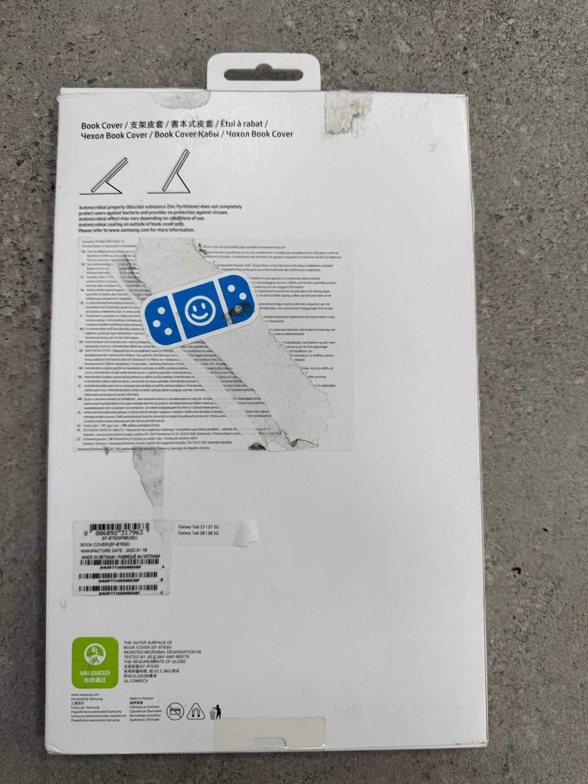 Samsung Book Cover voor Galaxy Tab S7/S8 - Nieuw (Open Doos), Ophalen of Verzenden, Nieuw, Bescherming voor- en achterkant