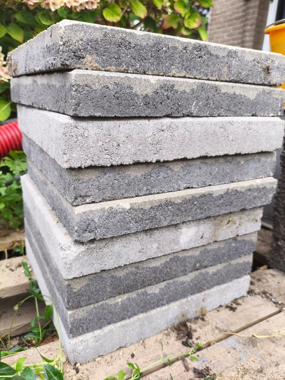 terrastegels - grijs beton, Tuin en Terras, Ophalen, Gebruikt, Minder dan 5 m², Beton