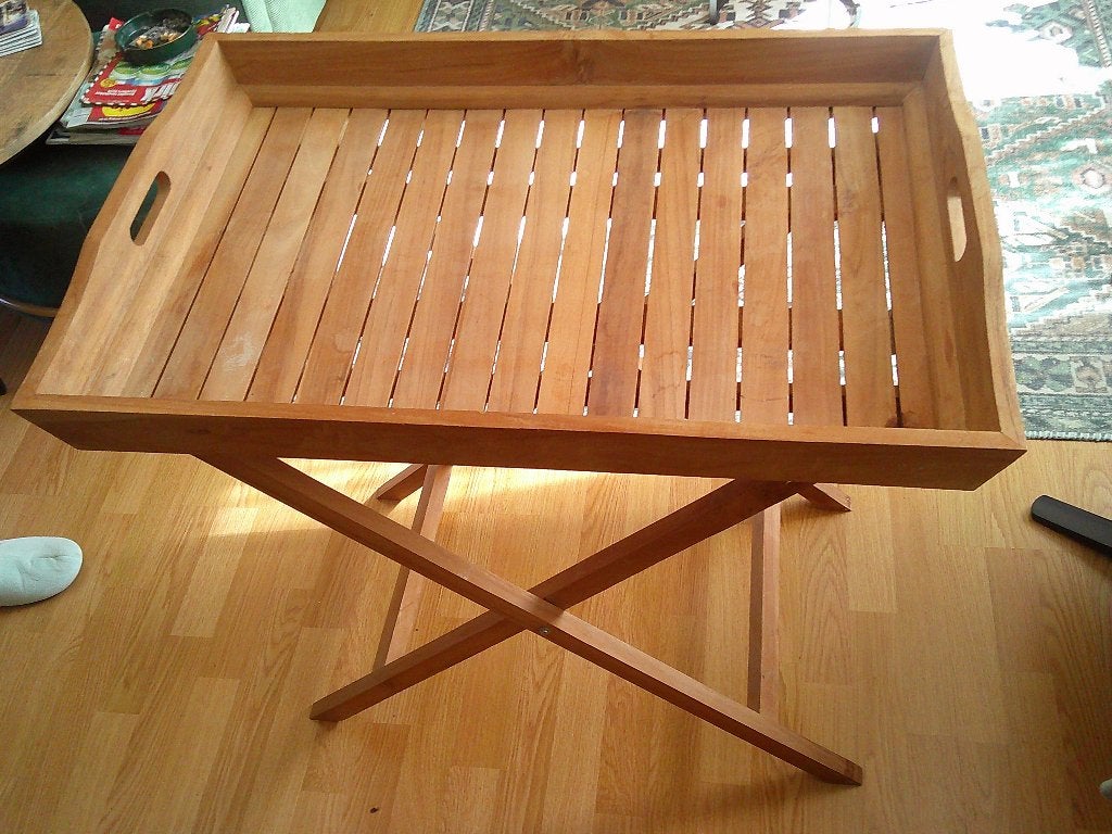 butler tray, Ophalen, Rechthoekig, Hout