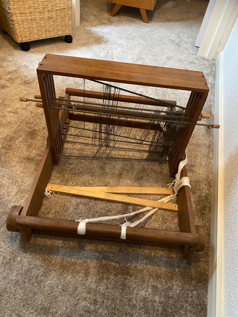 Mooi oud houten weefgetouw - Vintage handwerk, Hobby en Vrije tijd, Gebruikt, Machine, Overige merken, Bruin
