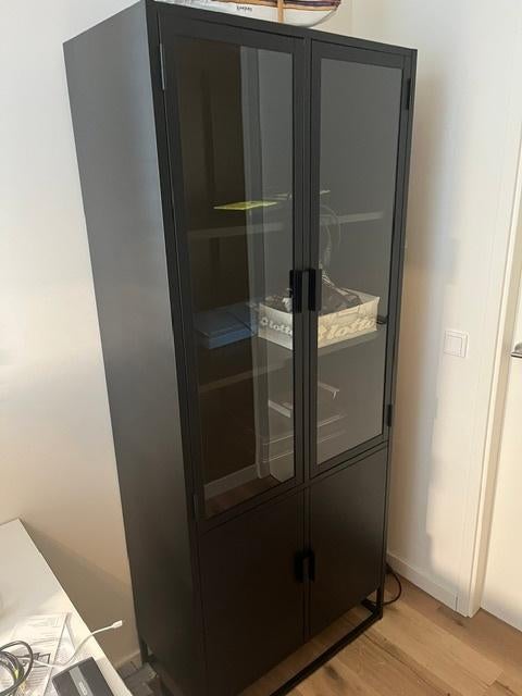 vitrine kast, Ophalen, Met deur(en), 50 tot 100 cm, Zo goed als nieuw