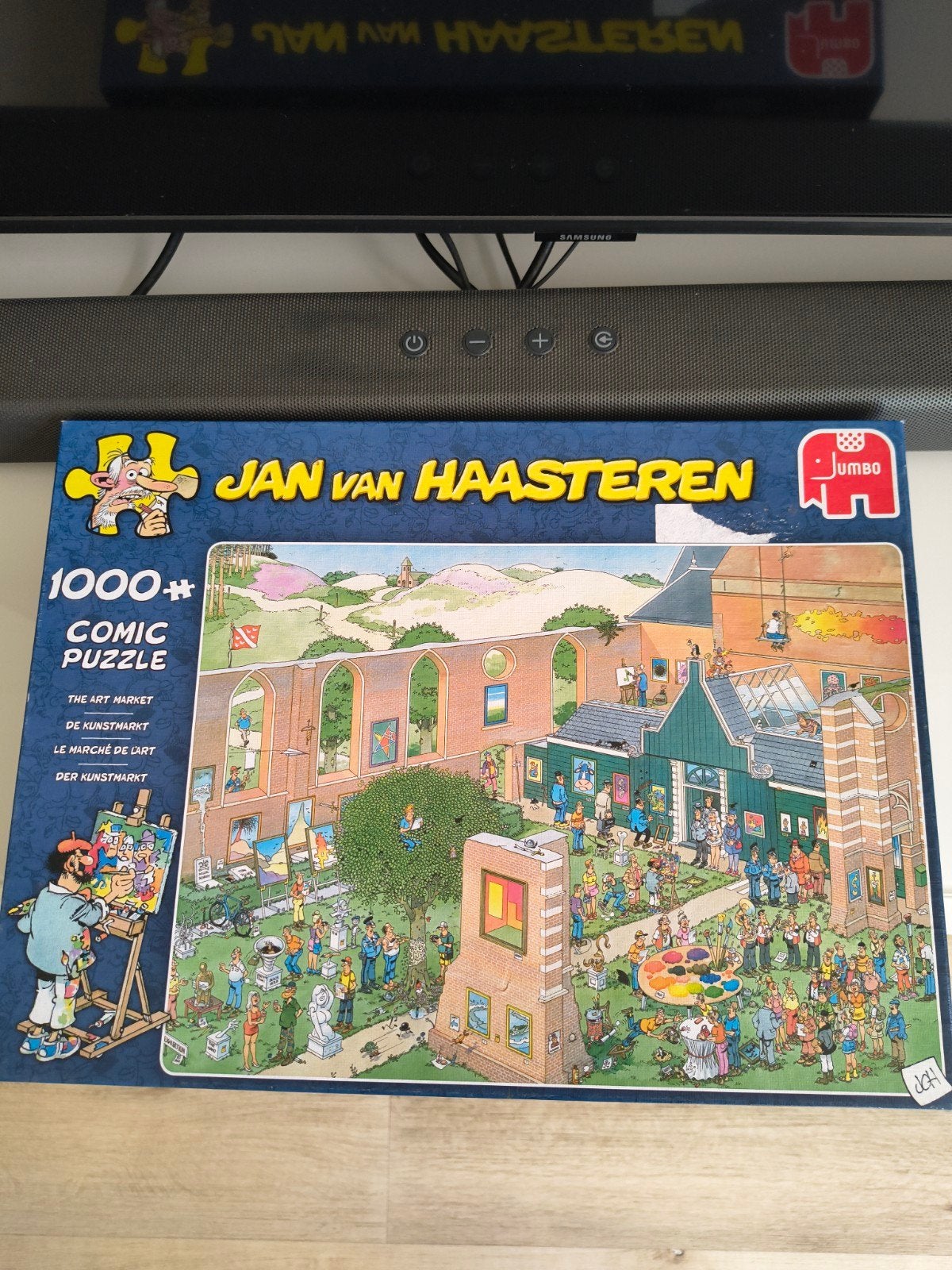 Jan van Haasteren - De Kunstmarkt 1000 stukjes, Ophalen of Verzenden, 500 t/m 1500 stukjes, Zo goed als nieuw, Legpuzzel