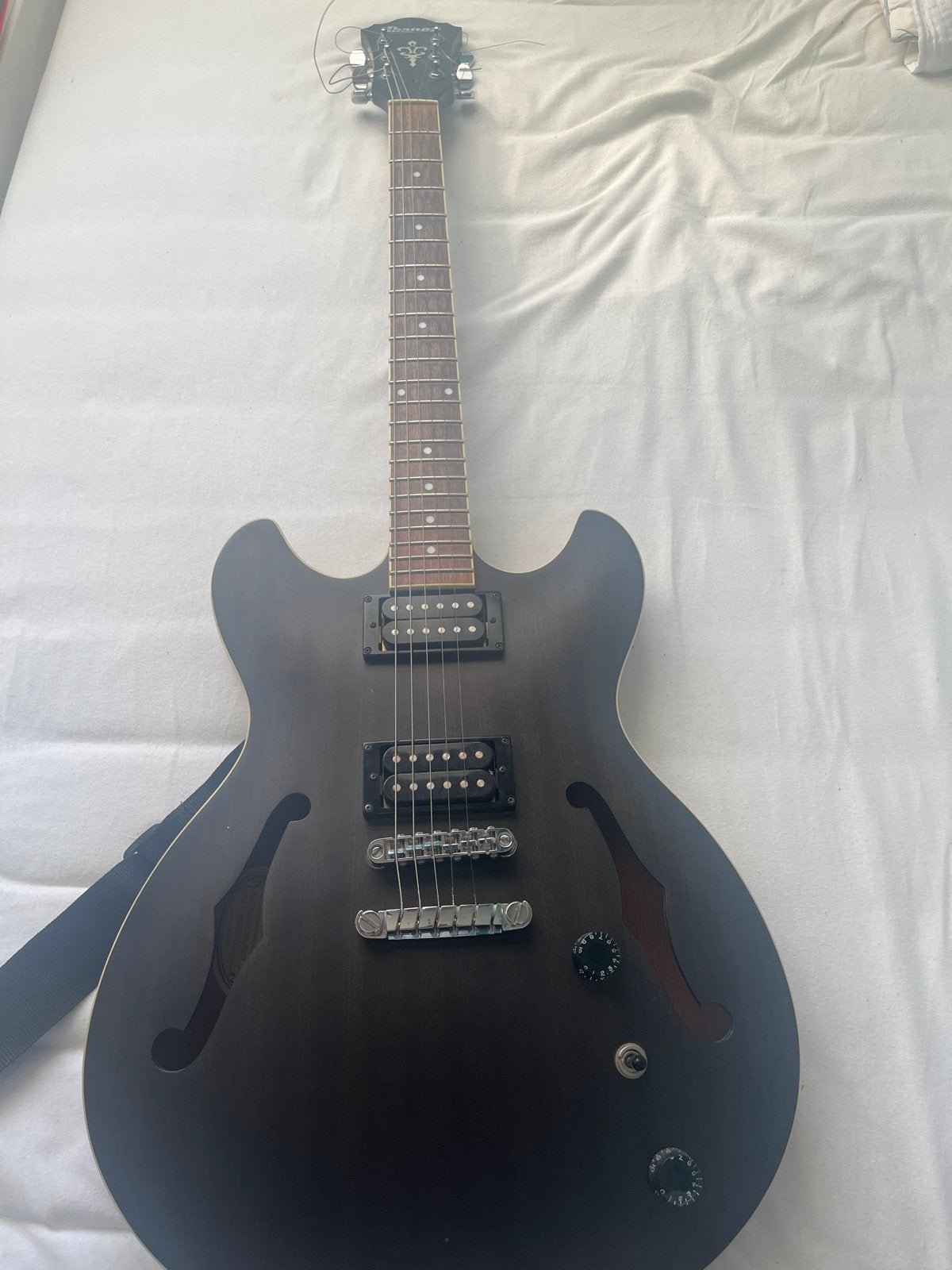 Ibanez AS53-TBF Semi-Hollow Body Elektrische Gitaar, Ophalen of Verzenden, Zo goed als nieuw, Semi-solid body, Ibanez