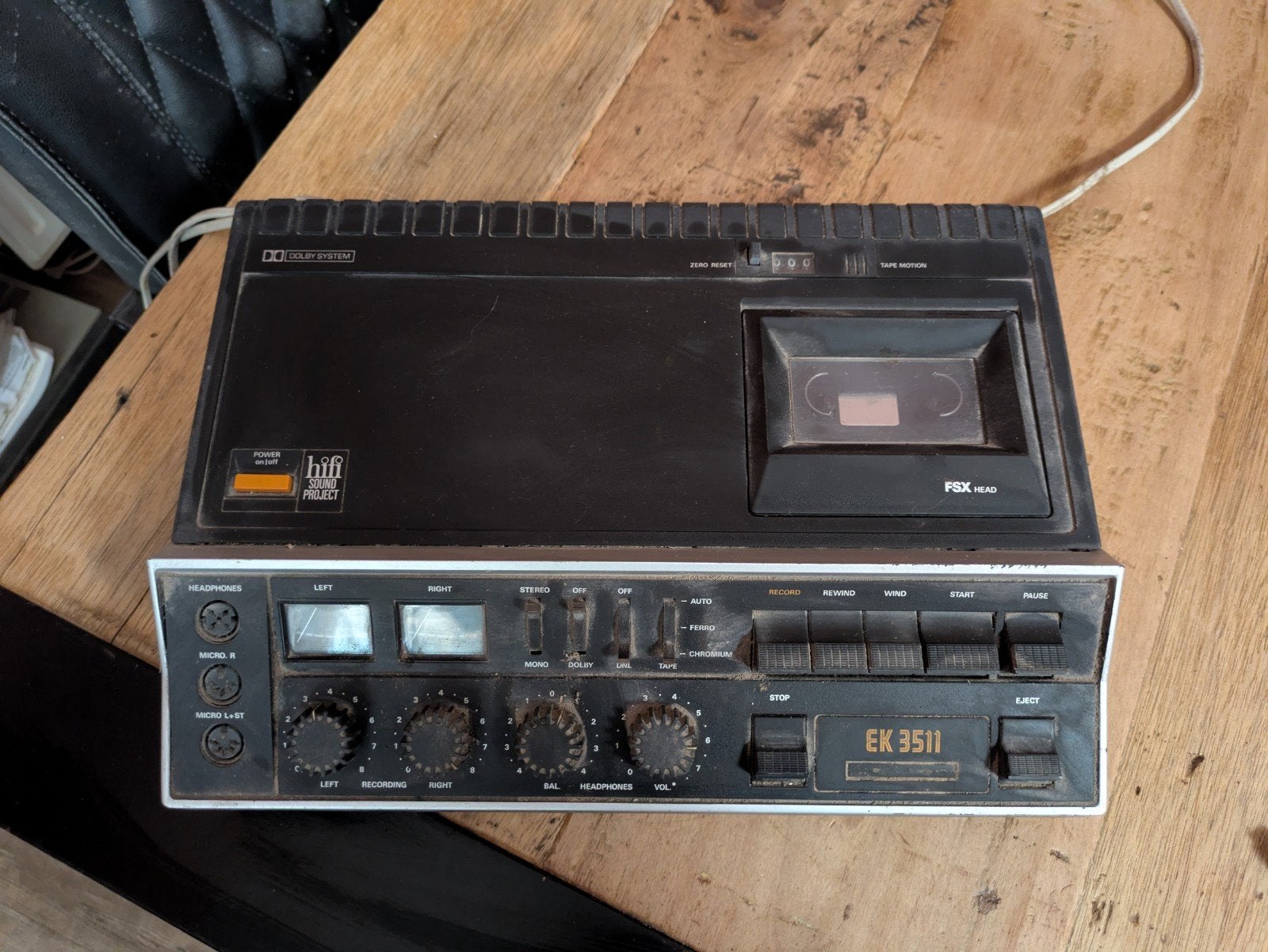 Vintage HIFI Studio Cassettedeck EK 3511, Ophalen, Enkel, Overige merken