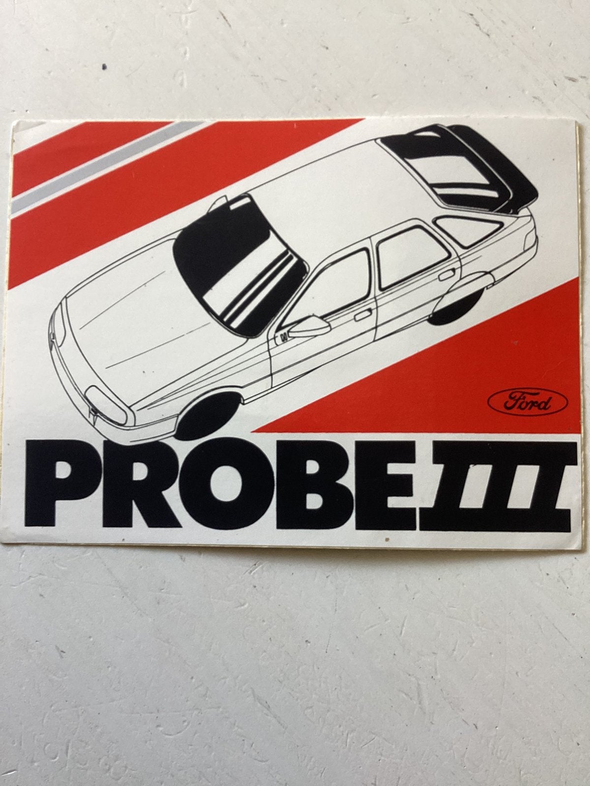 Sticker Ford Probe III (concept auto), Verzenden, Zo goed als nieuw, Auto of Motor