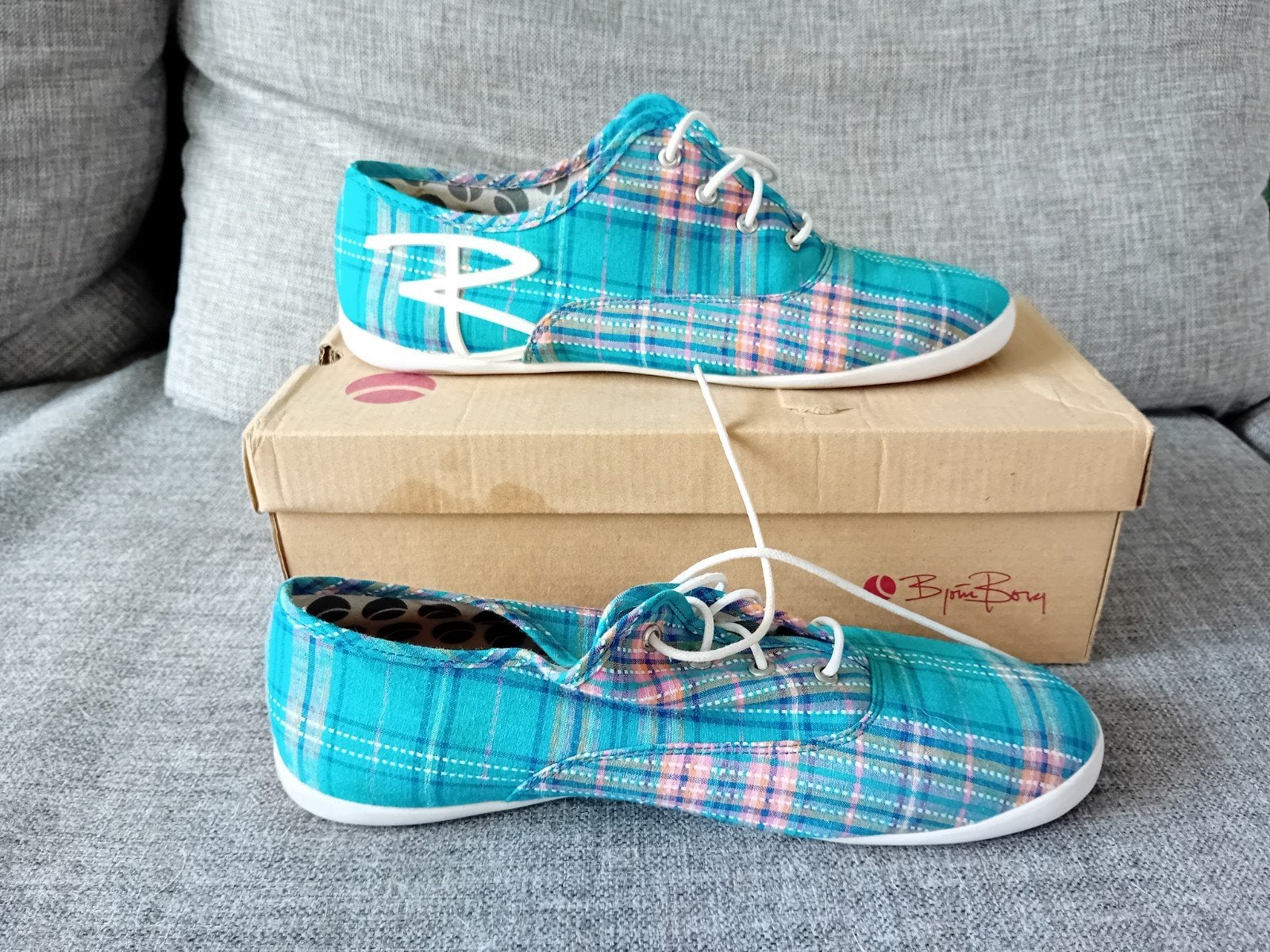 Björn Borg sneakers maat 38 - Turquoise ruit, Kleding | Dames, Schoenen, Ophalen of Verzenden, Sneakers of Gympen, Gedragen, Overige kleuren
