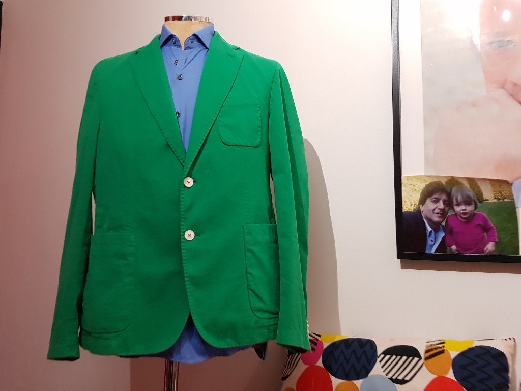 Cavallaro Napoli colbert super pasvorm met groene kleur 54, Kleding | Heren, Maat 52/54 (L), Nieuw, Ophalen of Verzenden, Groen