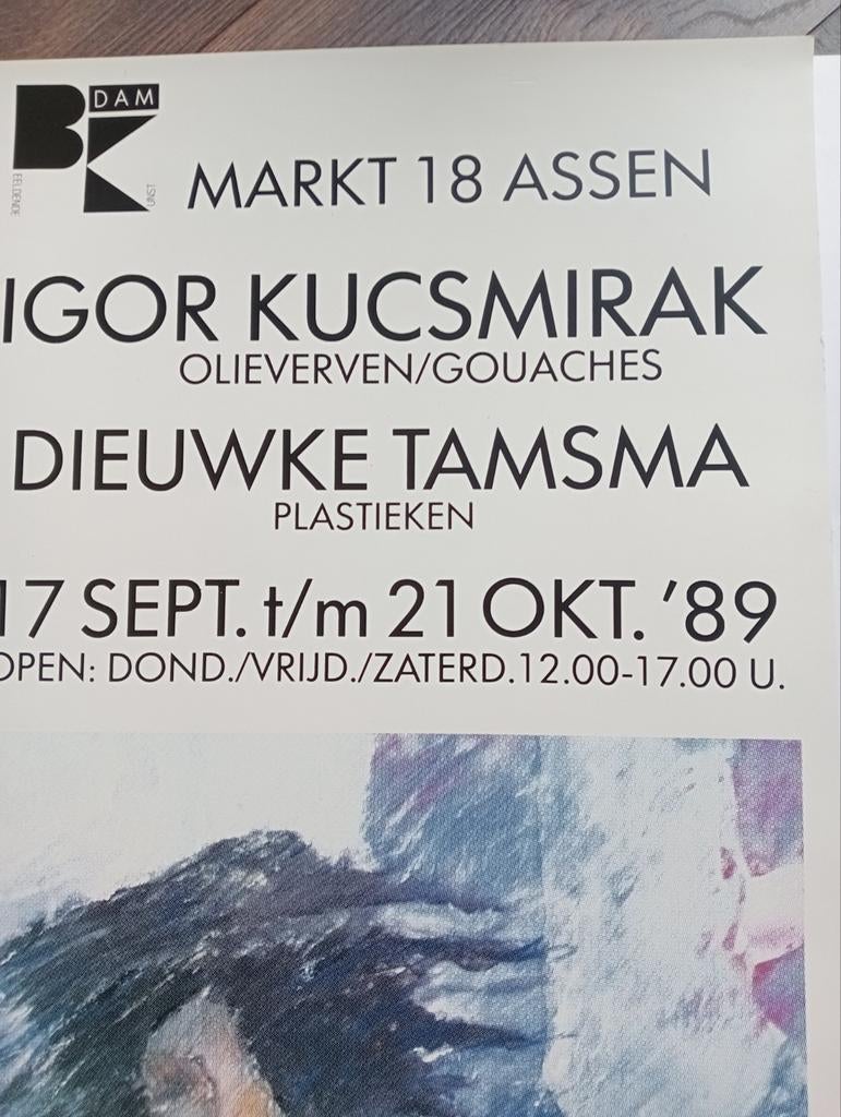 Poster affiche Igor Kucsmirak naakt erotiek 1989 Assen, Ophalen of Verzenden, A1 t/m A3