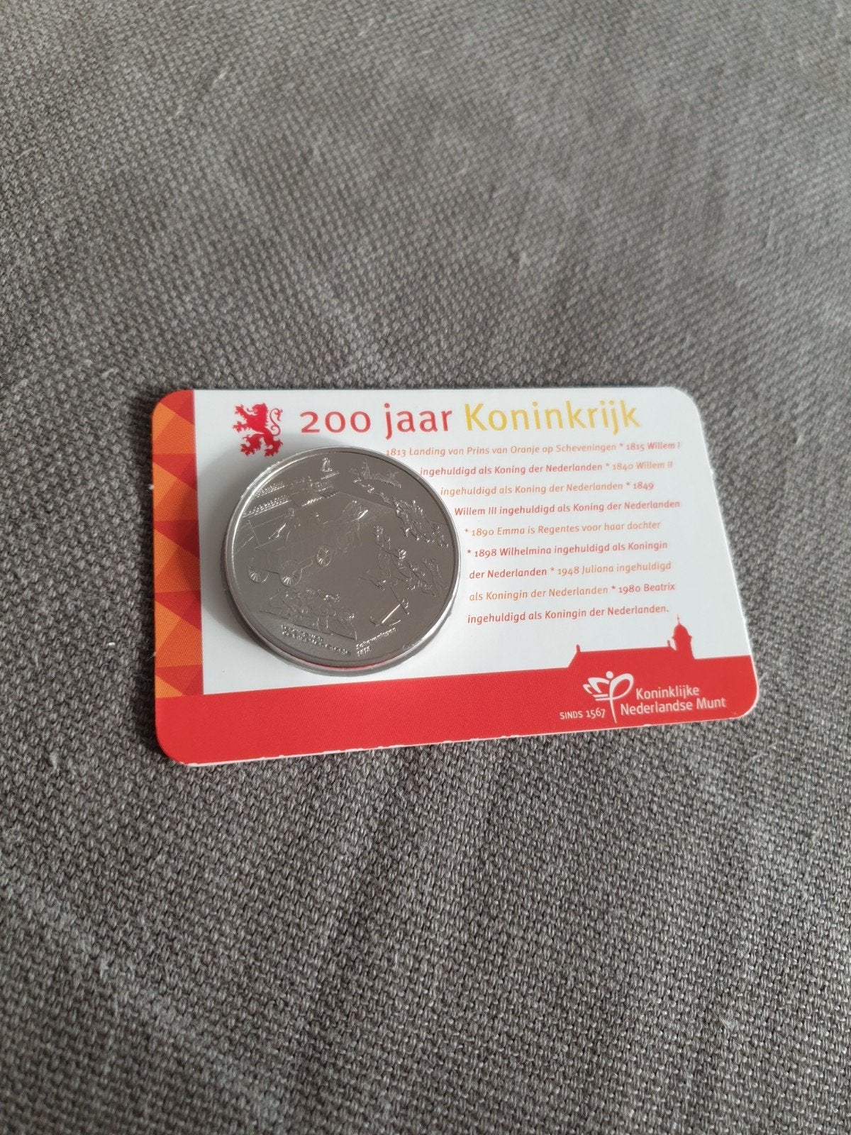200 Jaar Koninkrijk Penning * 2013 - coincard - zgan, Ophalen of Verzenden, Overige materialen