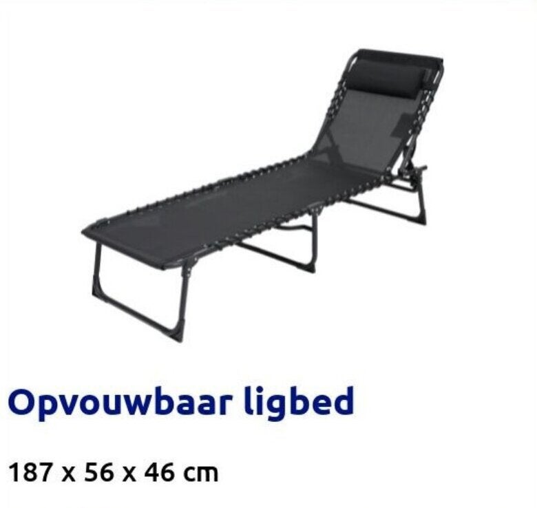 Opvouwbaar ligbed, Ophalen, Zo goed als nieuw, Aluminium