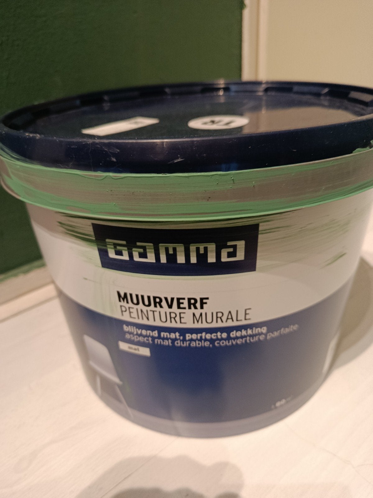Gamma Muurverf Mat G1505-2997 - 9.5L, Ophalen, 5 tot 10 liter, Groen, Verf
