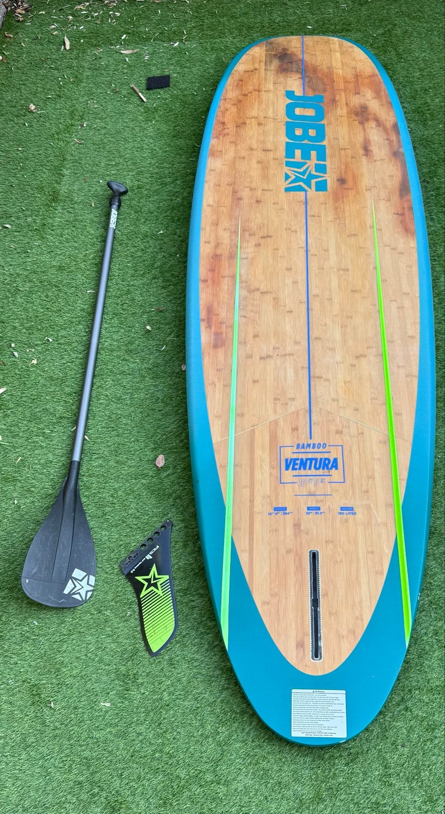 Jobe Bamboo Ventura SUP met peddel en vin - Complete set, Ophalen, Gebruikt, SUP-boards