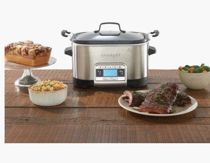 Crock-Pot CR024 Slow- en Multicooker - 5.6L, RVS, Ophalen, Vaatwasmachinebestendig, Zo goed als nieuw