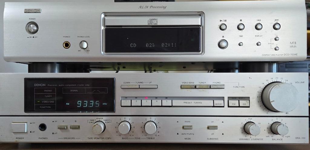 Denon versterker + CD‑speler + KEF Reference set, Audio, Tv en Foto, Versterkers en Receivers, Ophalen, Gebruikt, Denon, Minder dan 60 watt