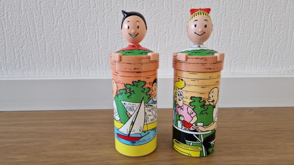 Suske en Wiske schoolbekers Albert Heijn 1992 (2 stuks), Verzamelen, Stripfiguren, Ophalen, Suske en Wiske, Zo goed als nieuw