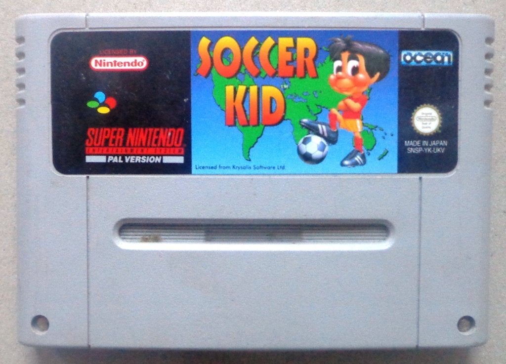Soccer Kid voor de Europese Super Nintendo, Gebruikt, 2 spelers, Ophalen of Verzenden, Vanaf 3 jaar